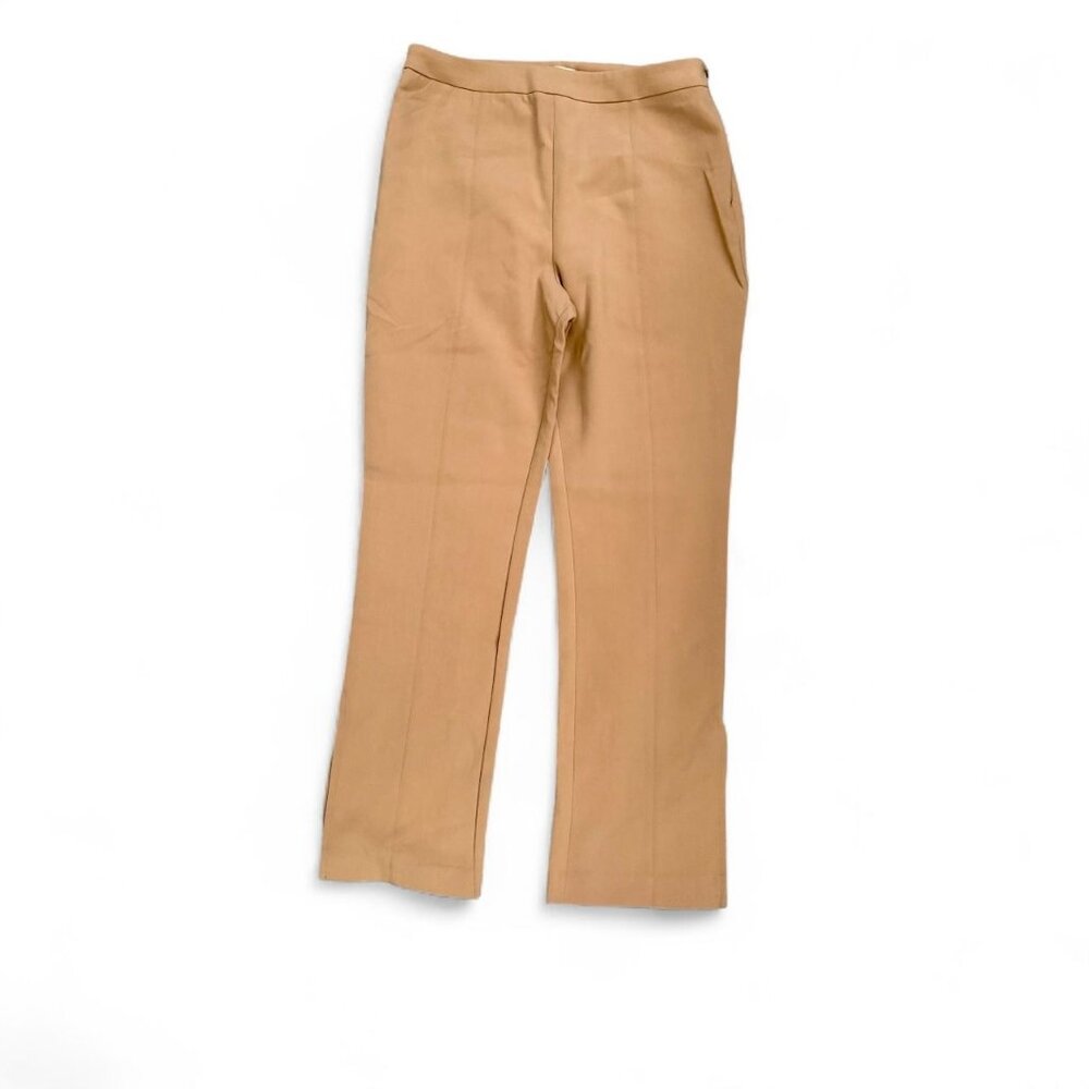 Jason Wu Womens Tan Straight-Leg Side Split Pants L NWT